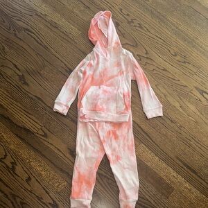 Pink Tie-Dye Hoodie and Jogger Set